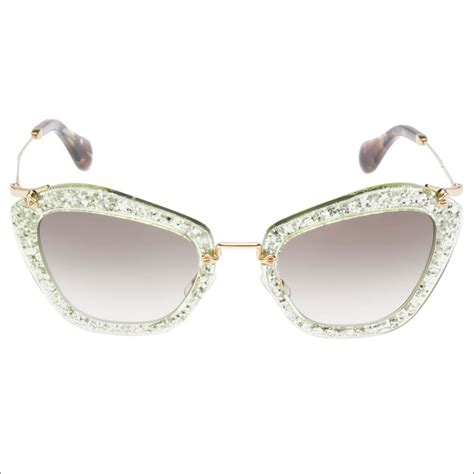 miu miu grey glitter sunglasses|Miu Miu sunglasses price.